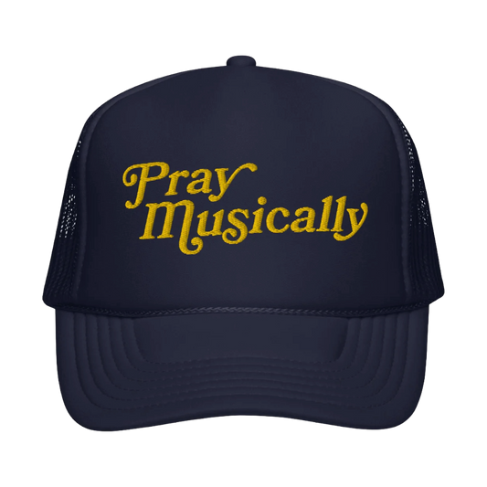Navy with Gold - Foam Trucker Hat