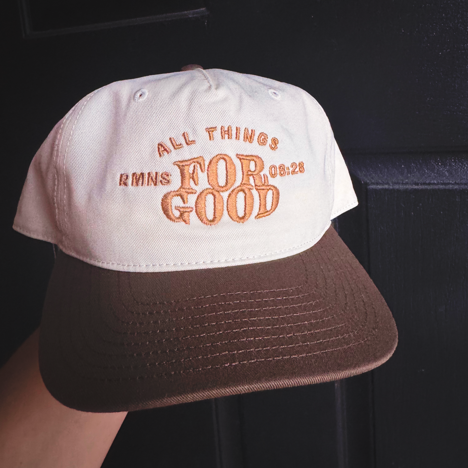 All Things For Good — Two-Tone Cap (Natural/Walnut)